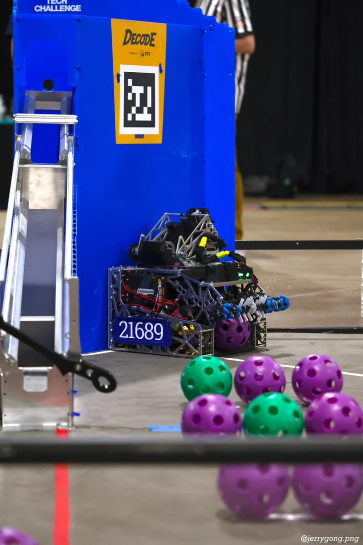 Team Tesseract's FIRST Tech Challenge robot competing